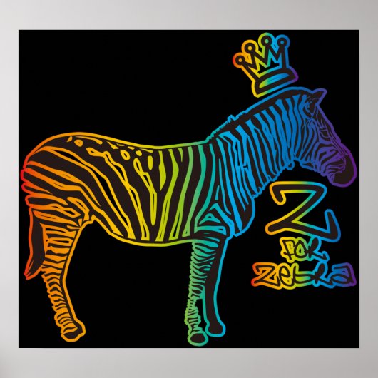 Z voor Zebra Poster (Voorkant)
