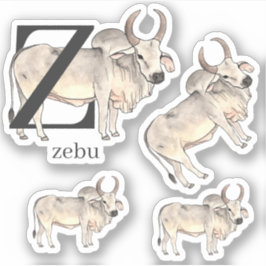 Z voor Zebu-Stickers Sticker