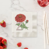 Z voor Zinnia Flower Monogram Floral Art Servet (Insitu)