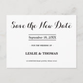 Z&W gepersonaliseerde 'Save the New Date' ansichtk Briefkaart (Voorkant)