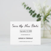 Z&W gepersonaliseerde 'Save the New Date' ansichtk Briefkaart (Staand voorkant)