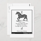 Z was een zebra briefkaart (Voorkant / Achterkant)
