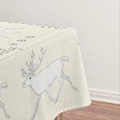 Z White Cariou Reindeer Kerstfeestdag Tafelkleed (Voorbeeld)