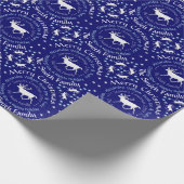 Z White Cariou Reindeer Kerstmis op maat Cadeaupapier (Hoek)