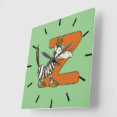 Z wie Zebra Vierkante Klok (Hoek)