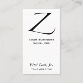 Z - Zapfino Visitekaartje (Voorkant)