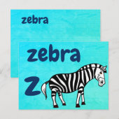 z - zebra flitskaart briefkaart (Voorkant / Achterkant)