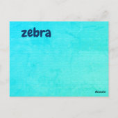 z - zebra flitskaart briefkaart (Achterkant)