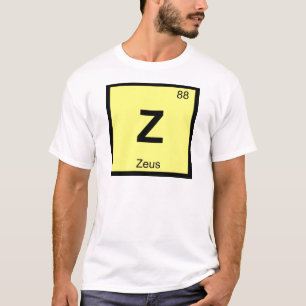 Z - Zeus God Chemie Periodiek Systeem Symbool T-shirt