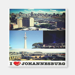 ZA017 JOHANNESBURG I Love, South Africa, Fridge Magneet