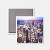 ZA018 JOHANNESBURG, Panorama, Zuid-Afrika, Fridge Magneet (Voorkant / Achterkant)