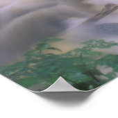 ZA, Peru, S.H. Machu Picchu, Waterval en wolk Poster (Hoek)