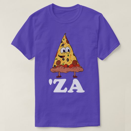 Za Pizza Slang za Funny Slice of Pizza Abbreviati T-shirt (Design voorkant)