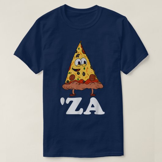 Za Pizza Slang za Funny Slice of Pizza Abbreviati T-shirt (Design voorkant)