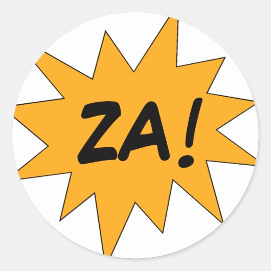 ZA! RONDE STICKER (Voorkant)