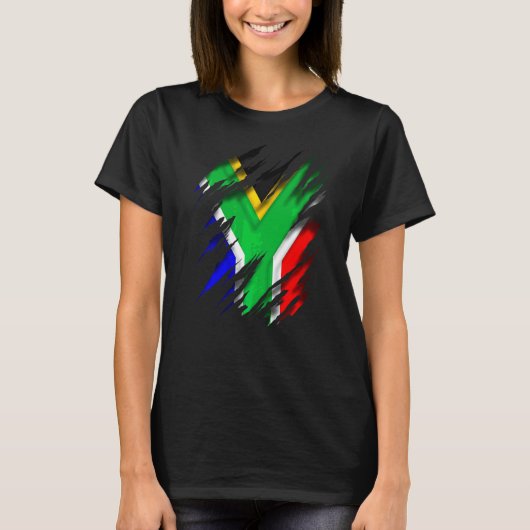 Za Zaf Zuid-Afrikaanse vlag van Zuid-Afrika T-shirt (Voorkant)