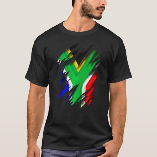 Za Zaf Zuid-Afrikaanse vlag van Zuid-Afrika T-shirt (Voorkant)