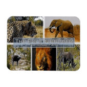 ZA * ZUID-AFRIKA - DE GROTE 5 in KRUGER N.P. Magneet (Horizontaal)