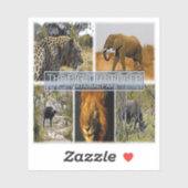 ZA * ZUID-AFRIKA - DE GROTE 5 in KRUGER N.P. Sticker (Vel)