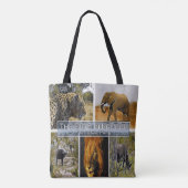 ZA * ZUID-AFRIKA - DE GROTE 5 in KRUGER N.P. Tote Bag (Achterkant)