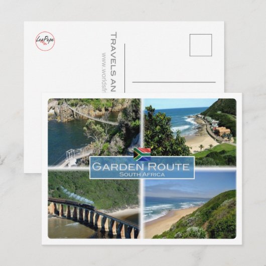ZA Zuid-Afrika - de route voor de tuin - Briefkaart (Voorkant / Achterkant)