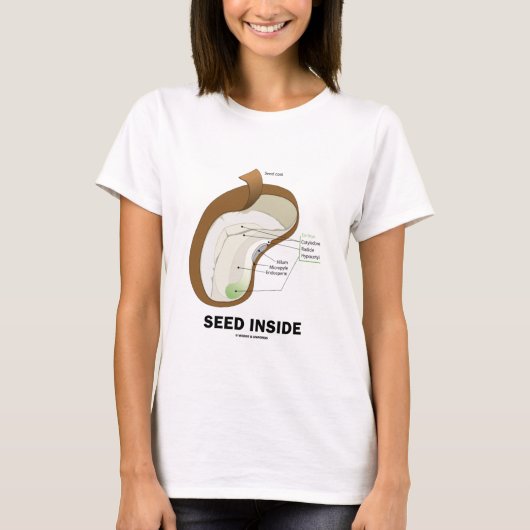 Zaad binnenin (dicotyledon Bean Seed Anatomy) T-shirt (Voorkant)