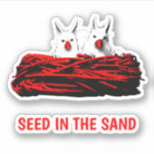 Zaad in de Sand Vinyl Sticker (Voorkant)