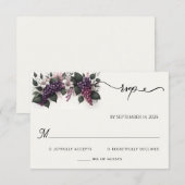 Zaad Landelijk Boerderij Hout Fruit Ivy Vineyard B RSVP Kaartje (Voorkant / Achterkant)