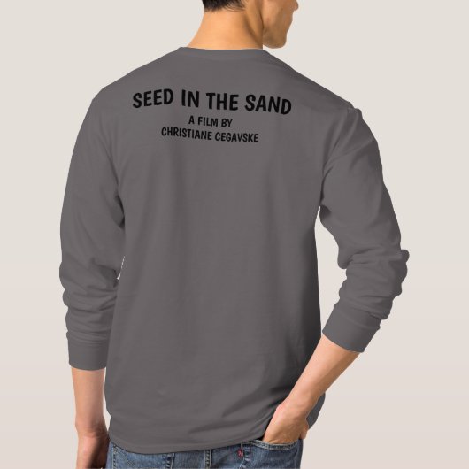 Zaad met lange mouwen in het Zand T-shirt (Achterkant)