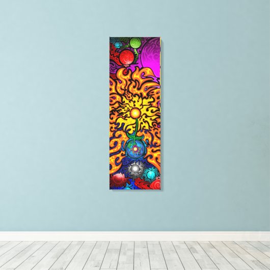 Zaad van het leven - Canvas Print (Insitu (Houten vloer))