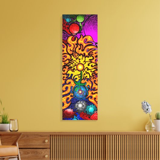 Zaad van het leven - Canvas Print (Insitu (Woonkamer))