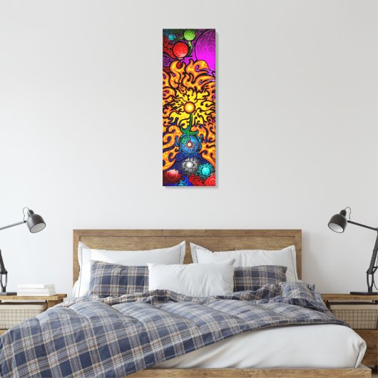 Zaad van het leven - Canvas Print (Insitu (Slaapkamer))