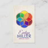Zaad van het leven Chakra-kleuren Visitekaartje (Voorkant)