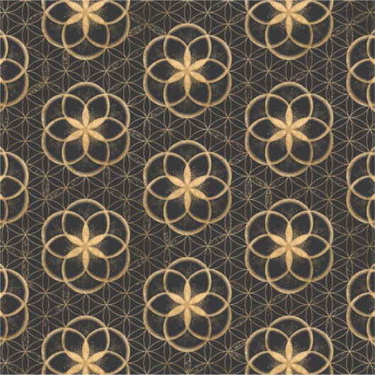 Zaad van het leven in de Bloem van het Patroon van Sticker (Voorkant)