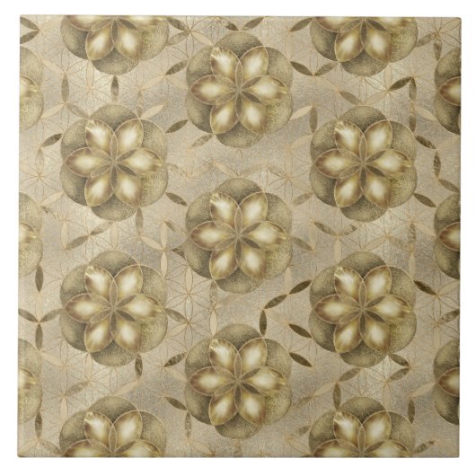 Zaad van het leven in de Flower of Life Pattern Go Tegeltje (Voorkant)