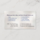 Zaad van het leven in Lotus Flower Visitekaartje (Achterkant)