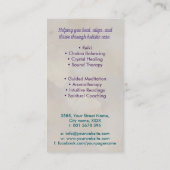 Zaad van het leven in Lotus Flower Visitekaartje (Achterkant)