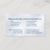 Zaad van het leven in Lotus Flower Visitekaartje (Achterkant)