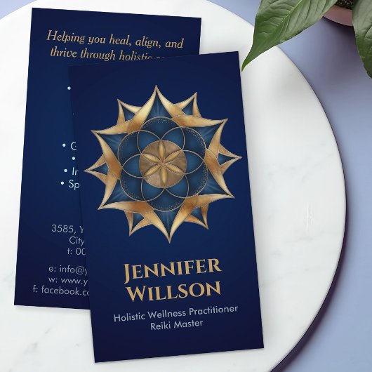 Zaad van het leven in Lotus Flower Visitekaartje