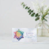 Zaad van het leven in Lotus Flower Visitekaartje (Staand voorkant)