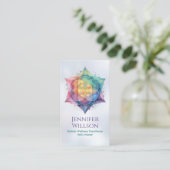 Zaad van het leven in Lotus Flower Visitekaartje (Staand voorkant)