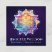 Zaad van het leven in Lotus Vierkante Visitekaartje (Voorkant)