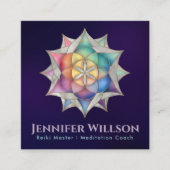 Zaad van het leven in Lotus Vierkante Visitekaartje (Voorkant)