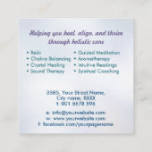 Zaad van het leven in Lotus Vierkante Visitekaartje (Achterkant)