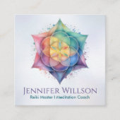 Zaad van het leven in Lotus Vierkante Visitekaartje (Voorkant)