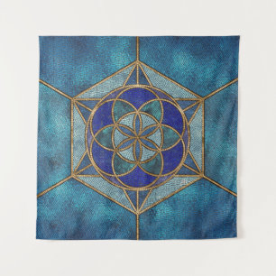 Zaad van het leven Mosaic Ornament Wandkleed