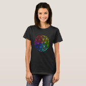 Zaad van het leven Sacred Geometry Spiritueel Yoga T-shirt (Voorkant volledig)