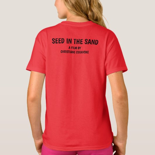 Zaad van kind in het Zand T-shirt (Achterkant)