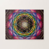 Zaad van Life Mandala Puzzle door Rachel C. Bemis Legpuzzel (Horizontaal)