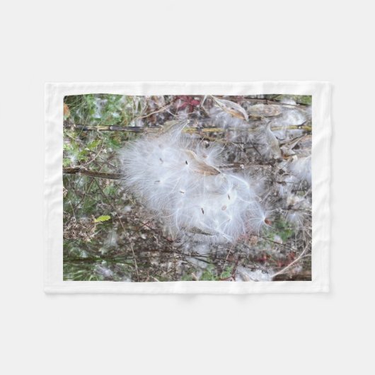 Zaad van Milroos en zijde Fleece Deken (Voorkant (Horizontaal))